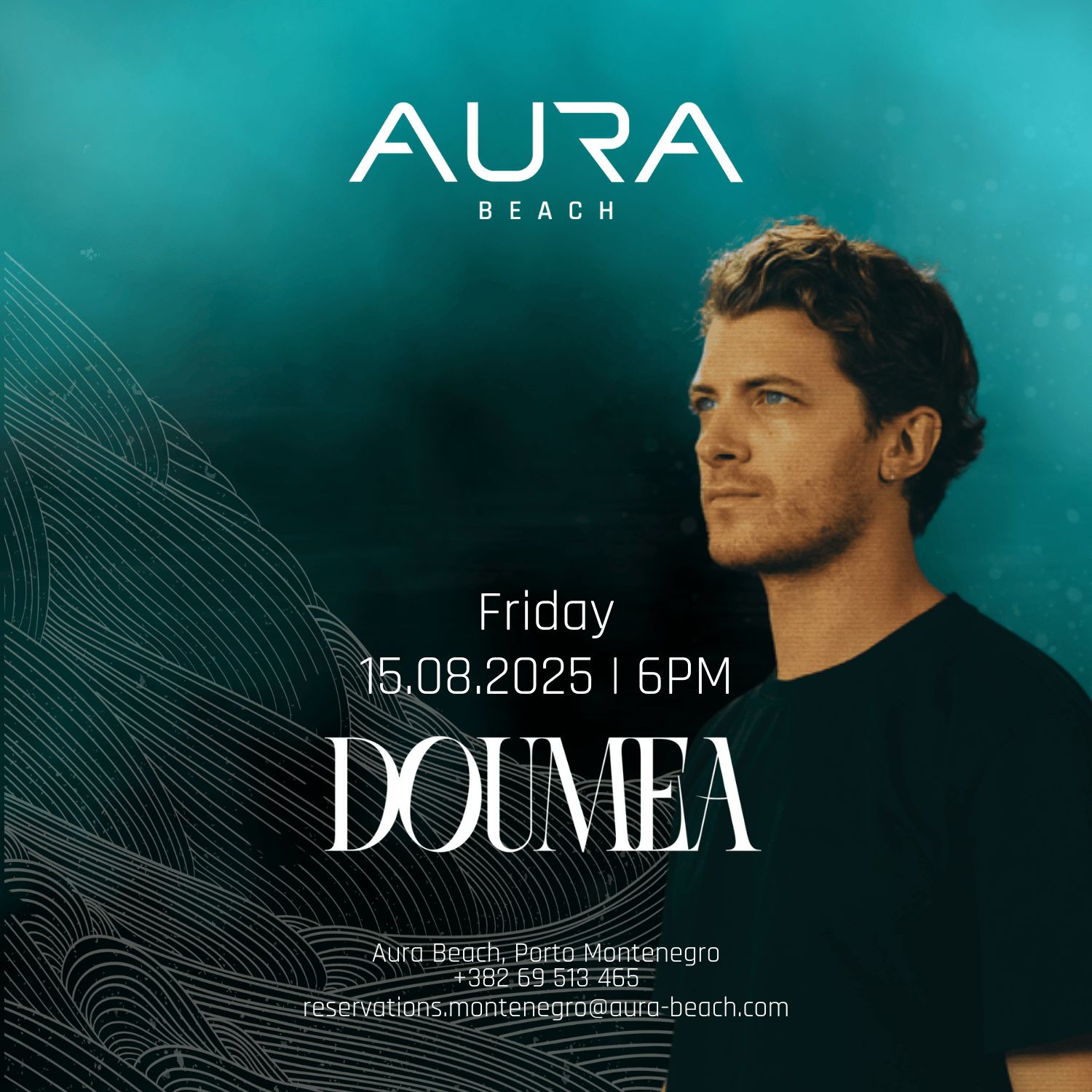 Dj Doumea at Aura Beach Tivat Montenegro