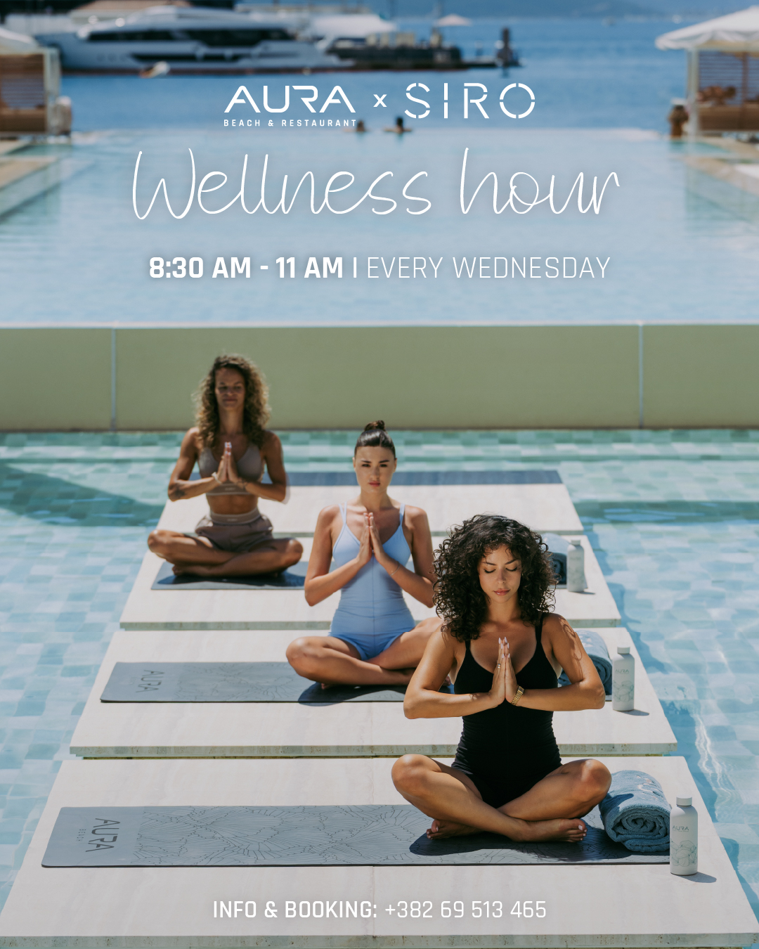 Wellness hour Aura Beach montenegro event