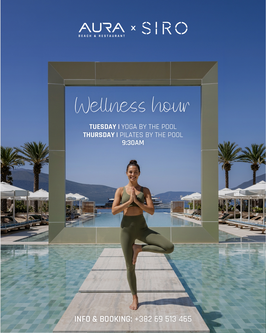 Wellness hour Aura Beach montenegro event